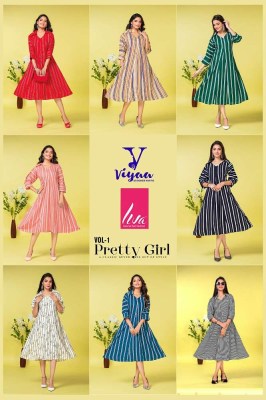 Viyaa Designer Pretty girl vol 1 rayon long gown stylish Kurti catalogue wholesaler  kurtis catalogs