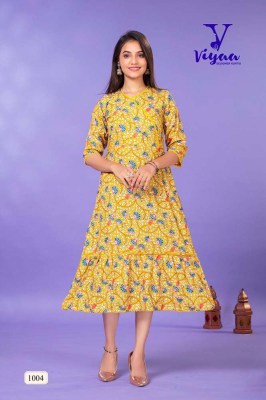 Viyaa Designer Starbuck Vol 1 Long Gown Stylish Printed Wholesale Kurti catalogue  kurtis catalogs