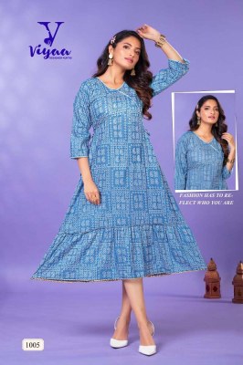 Viyaa Designer Starbuck Vol 1 Long Gown Stylish Printed Wholesale Kurti catalogue  kurtis catalogs