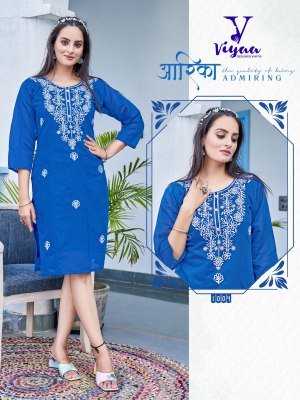 Viyaa Designer by Lucknowi 1pure modal chanderi with embroidered kurti catalogue at low rate kurtis catalogs