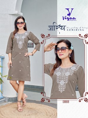 Viyaa Designer by Lucknowi 1pure modal chanderi with embroidered kurti catalogue at low rate kurtis catalogs