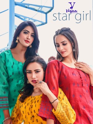 Viyaa Designer by Satrgirl Super Fancy pure chanderi printed kurti catalogue at low rate  Viyaa