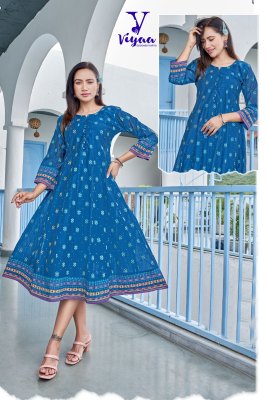 Viyaa Designer by Satrgirl Super Fancy pure chanderi printed kurti catalogue at low rate kurtis catalogs