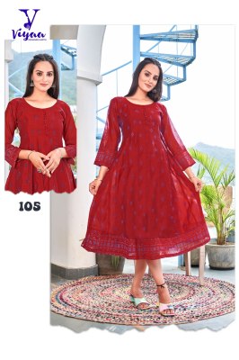 Viyaa Designer by Satrgirl Super Fancy pure chanderi printed kurti catalogue at low rate kurtis catalogs