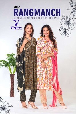 Viyaa designer Rangmanch aaliya pattern wholesale Kurti catalogue     Viyaa