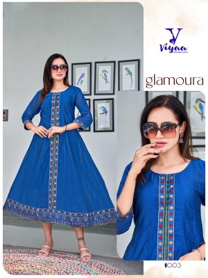 Viyaa designer by Preeti super fancy chanderi modal printed kurti catalogue at wholesale price kurtis catalogs