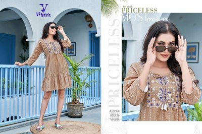 Viyaa designer by popstar V1 finest quality of pure khadi cotton tunic style catalogue at wholesale price kurtis catalogs