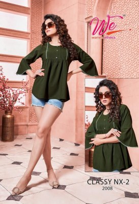 WE women ethnics a brand of kurtis by classy nx 2 designer fancy top at wholesale price western wear catalogs