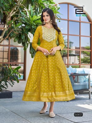 Walkway vol 50 by Blue hills fancy foil printed anarkali kurti catalogue kurtis catalogs