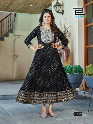 Walkway vol 50 by Blue hills fancy foil printed anarkali kurti catalogue kurtis catalogs