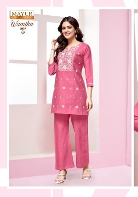 Wamika Vol 1 by mayur Premium Vertican Silk With Heavy Embroidery Work co ord set  western wear catalogs