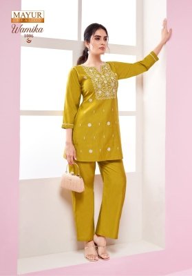 Wamika Vol 1 by mayur Premium Vertican Silk With Heavy Embroidery Work co ord set  western wear catalogs