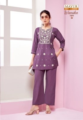Wamika Vol 1 by mayur Premium Vertican Silk With Heavy Embroidery Work co ord set  western wear catalogs