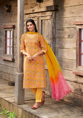 Wanna Cotton candy launch super fancy cotton kurti with cotton afghani pants and shioffon dupatta catalogue kurtis catalogs