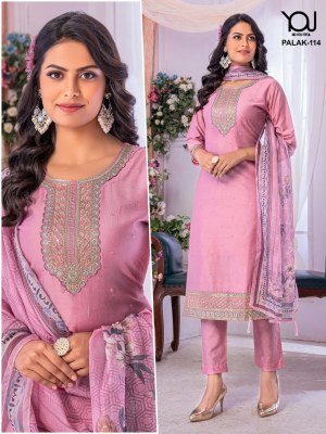 Wanna by Palak heavy chanderi designer embroidered kurti pant and dupatta catalogue at low rate readymade suit catalogs