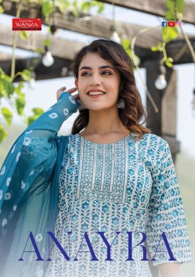 Wanna new launch Anayra Sober Fancy Pure   Rich Cotton Cambric Sober Thread Work Kurti With Cotton Pant Chiffon Dupatta Catalogue kurtis catalogs