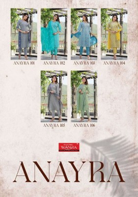 Wanna new launch Anayra Sober Fancy Pure   Rich Cotton Cambric Sober Thread Work Kurti With Cotton Pant Chiffon Dupatta Catalogue kurtis catalogs