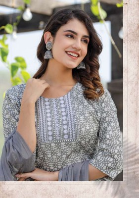 Wanna new launch Anayra Sober Fancy Pure   Rich Cotton Cambric Sober Thread Work Kurti With Cotton Pant Chiffon Dupatta Catalogue kurtis catalogs