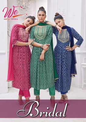 We By Women Ethnics Bridal Rayon Printed Kurti Pant With Fancy Dupatta Collection  We women ethnics 