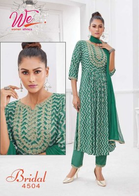 We By Women Ethnics Bridal Rayon Printed Kurti Pant With Fancy Dupatta Collection  readymade suit catalogs