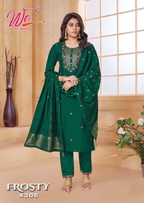 We By Women Ethnics Frosty Roman Silk Kurti Pant Dupatta Set wholesale Kurti catalogue  kurtis catalogs