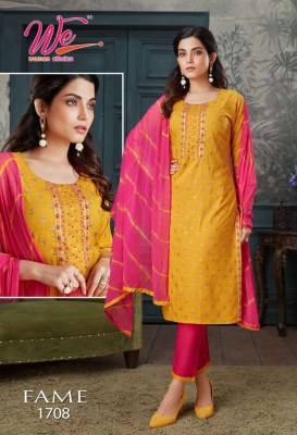 We Women Ethnic Fame Bombay Rayon Kurti Pant Dupatta Set Kurti catalogue wholesaler  kurtis catalogs