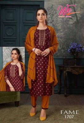 We Women Ethnic Fame Bombay Rayon Kurti Pant Dupatta Set Kurti catalogue wholesaler  kurtis catalogs