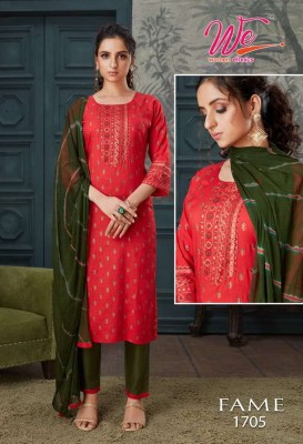 We Women Ethnic Fame Bombay Rayon Kurti Pant Dupatta Set Kurti catalogue wholesaler  kurtis catalogs