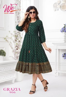 We Women Ethnics Grazia Fancy Rayon Long Gown Stylish wholesale Kurti catalogue   kurtis catalogs