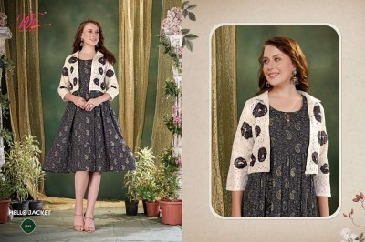 We Women Ethnics Hello Jacket Pure Capsule Print With Chicken Koti Kurti Catalogue supplier  kurtis catalogs