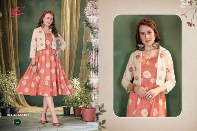 We Women Ethnics Hello Jacket Pure Capsule Print With Chicken Koti Kurti Catalogue supplier  kurtis catalogs