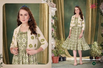 We Women Ethnics Hello Jacket Pure Capsule Print With Chicken Koti Kurti Catalogue supplier  kurtis catalogs