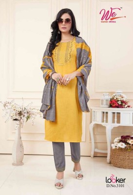 We Women Ethnics Looker Ruby Cotton Kurti Pant Dupatta Wholesale Kurti catalogue  kurtis catalogs