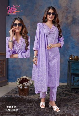 We Women Ethnics Roam Pure Cotton Kurti Pant Dupatta Set Kurti catalogue wholesaler  kurtis catalogs