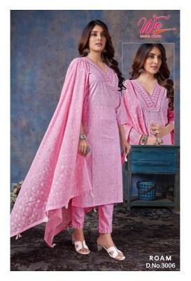 We Women Ethnics Roam Pure Cotton Kurti Pant Dupatta Set Kurti catalogue wholesaler  kurtis catalogs