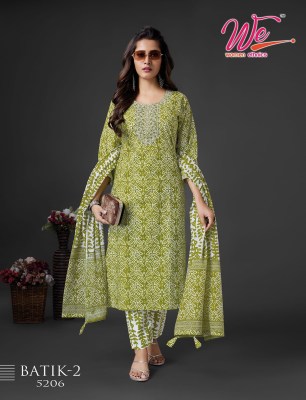 We by Batik 2 exclusive pure cotton printed elegant kurti pant and dupatta catalogue at low rate We women ethnics 