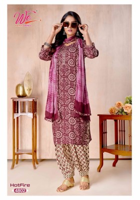 We by Hotfire heavy reyon printed kurti afghani and dupatta catalogue at low rate readymade suit catalogs