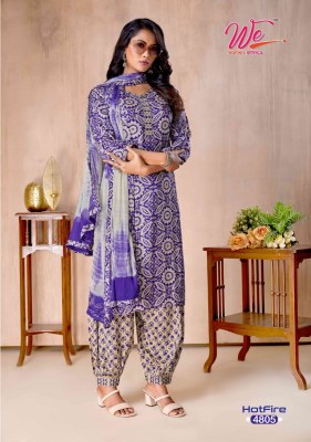 We by Hotfire heavy reyon printed kurti afghani and dupatta catalogue at low rate readymade suit catalogs