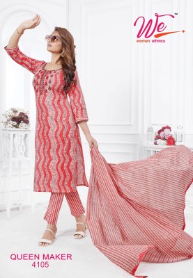 We by Queen maker pure cotton printed readymade suit catalogue at amaviexpo readymade suit catalogs