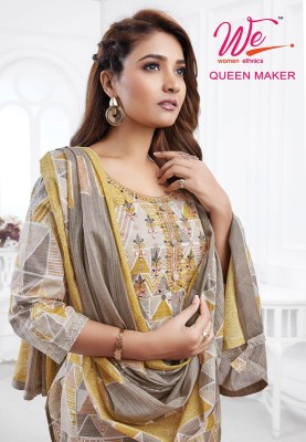 We by Queen maker pure cotton printed readymade suit catalogue at amaviexpo readymade suit catalogs