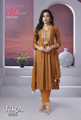 We by Tira heavy soft reyon with silver line kurti pant and dupatta catalogue at wholesale price readymade suit catalogs