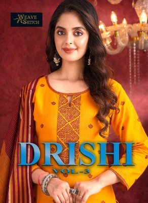 Weave N Stitch Drishi Vol 3 South Cotton Jacquard Butti Ready Made Suit with Fancy Dupatta Wholesale kurtis catalogs