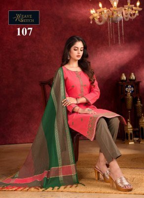 Weave N Stitch Drishi Vol 3 South Cotton Jacquard Butti Ready Made Suit with Fancy Dupatta Wholesale kurtis catalogs