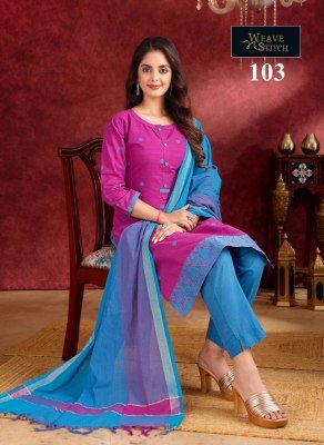 Weave N Stitch Drishi Vol 3 South Cotton Jacquard Butti Ready Made Suit with Fancy Dupatta Wholesale kurtis catalogs