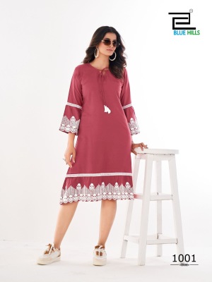 Wimbledon by blue hills reyon with handwork western top catalogue at affordable rate western wear catalogs