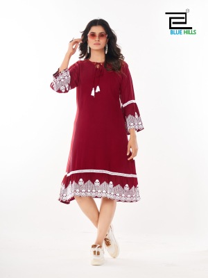 Wimbledon by blue hills reyon with handwork western top catalogue at affordable rate western wear catalogs