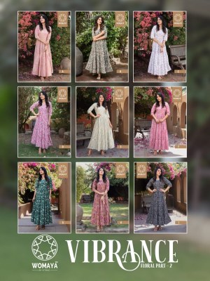 Womaya by vibrance 2 4layer pure cotton gown with handwork gown catalogue at affordable rate gown catalogs