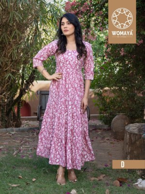 Womaya by vibrance 2 4layer pure cotton gown with handwork gown catalogue at affordable rate gown catalogs