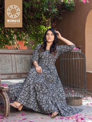 Womaya by vibrance 2 4layer pure cotton gown with handwork gown catalogue at affordable rate gown catalogs