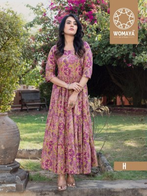 Womaya by vibrance 2 4layer pure cotton gown with handwork gown catalogue at affordable rate gown catalogs